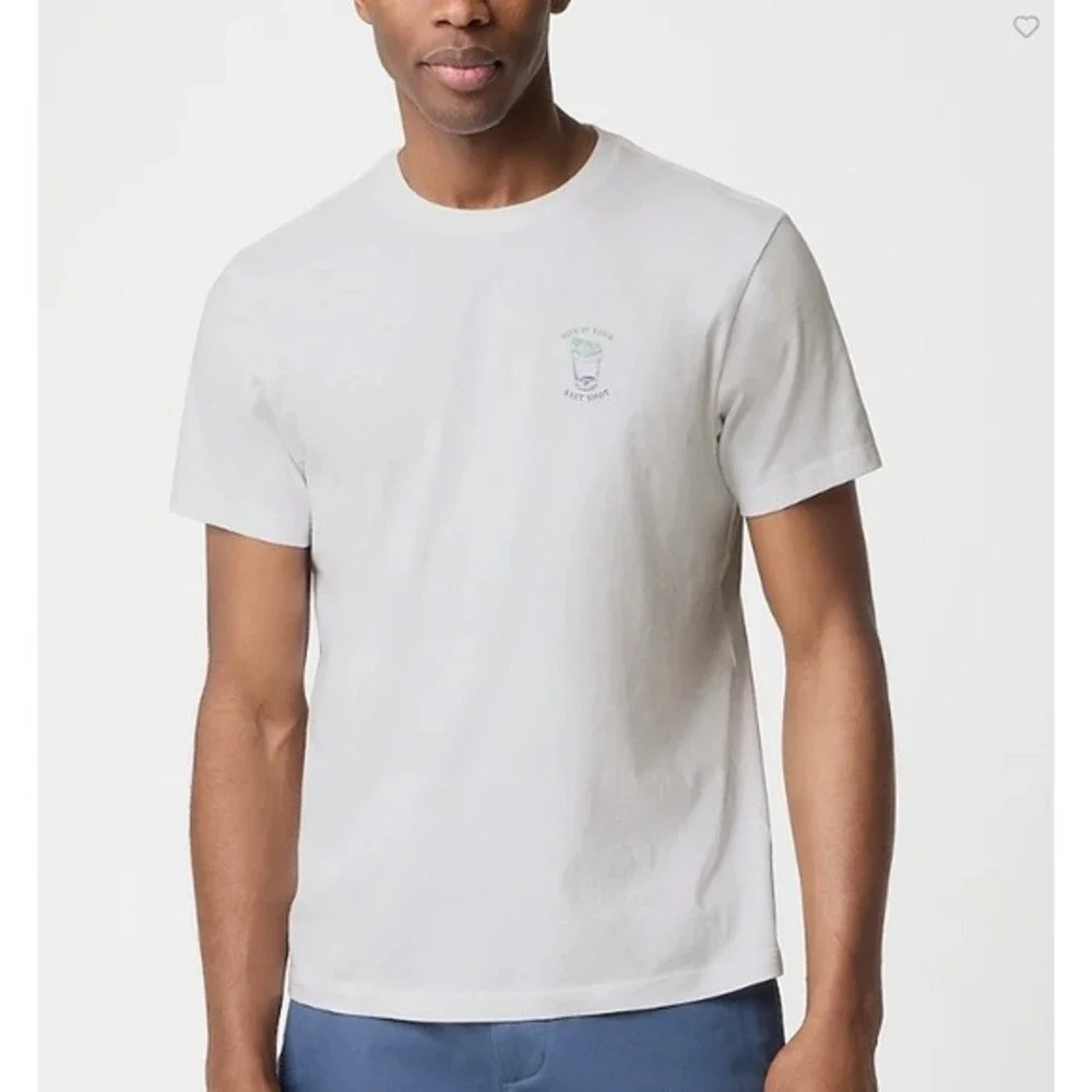 J.Crew‎ Mens XXL White Graphic T Shirt Give It Your Best Shot Short Sleeve CJ898